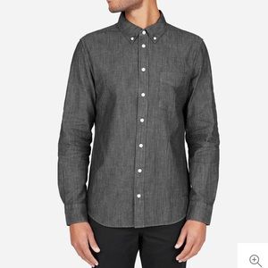 Everlane Dark Grey Denim Shirt - medium